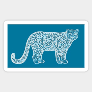 Snow Leopard - detailed big cat lovers animal design Sticker